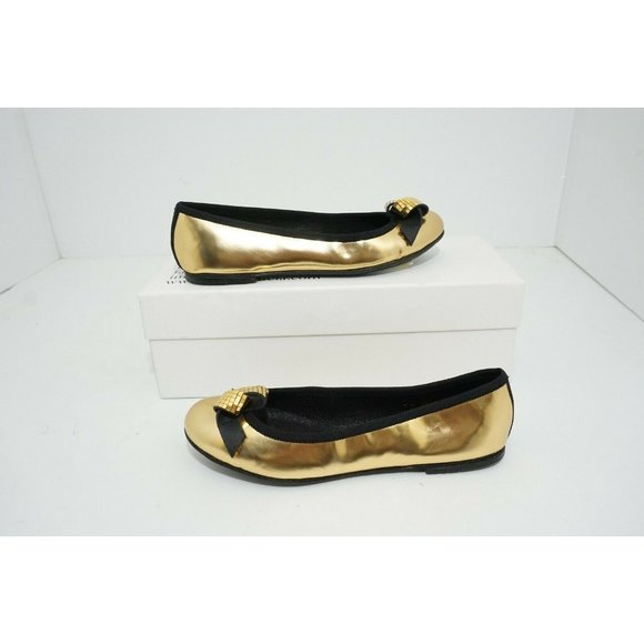 Pedro Garcia Anne Gold Mirror Kid Leather Women's Slip On Flats 36 US 6 M $460 - Picture 5 of 12